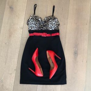 Leopard cocktail dress
